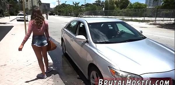  Really horny teen and hot german anal Fed up with waiting for a taxi,